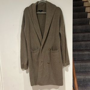 Jcrew long shawl collar double breasted cardigan size small